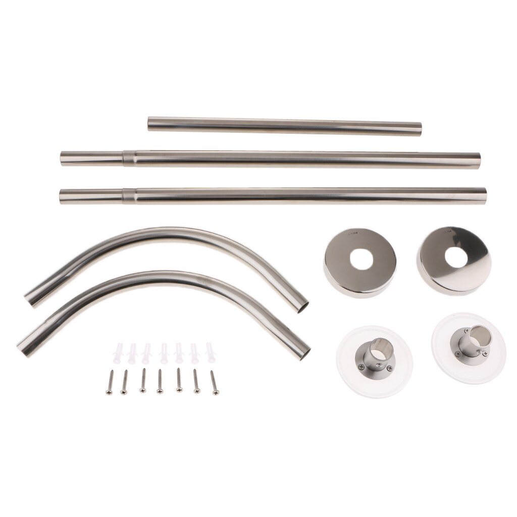 Expandable Curved Shower Curtain Rod 31-47inch Bath Tub Bathroom Bar Rod