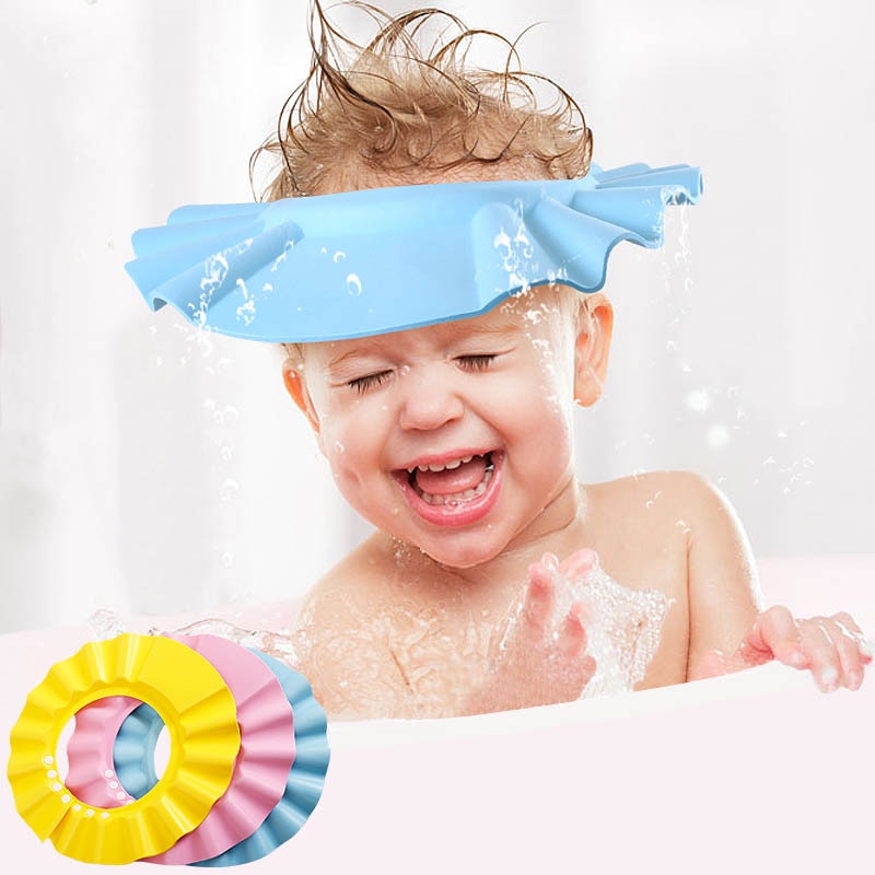 Baby ørebeskyttelse børn badekar visir brusebad baby børn bruser hætte 10-031 –