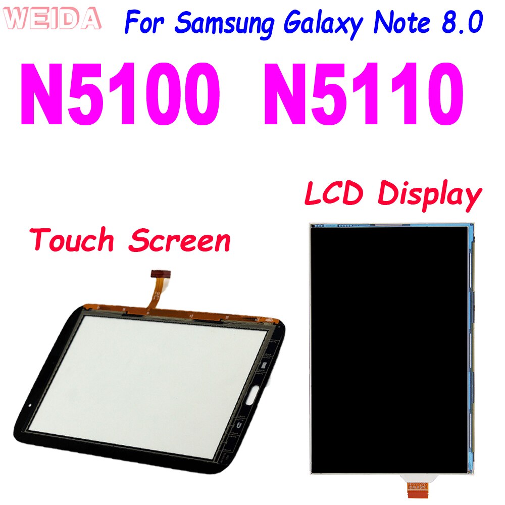 100% Test For Samsung Galaxy Note 8.0 N5100 N5110 GT-N5100 GT-N5110 LCD Display Touch Screen Digitizer Glass Sensor Replacement