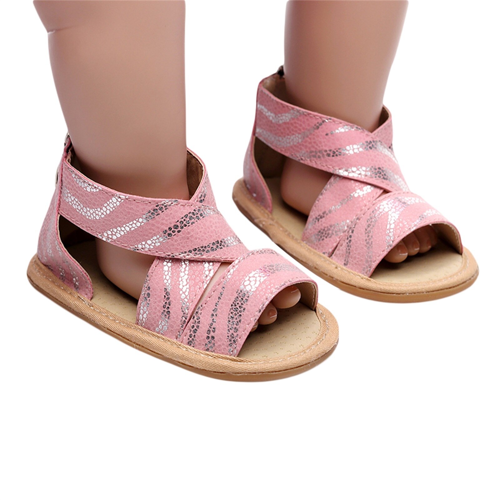 Sandali per bambini scarpe da passeggio antiscivolo per bambini a contrasto di colore calzature per l&#39;estate 0-12 mesi