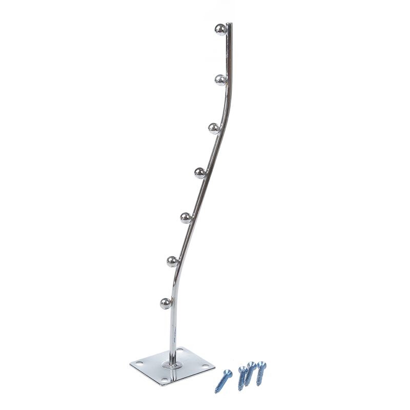 Wall Mount Waved Waterfall Hanger Rack 7 Beads Garment Display Hooks