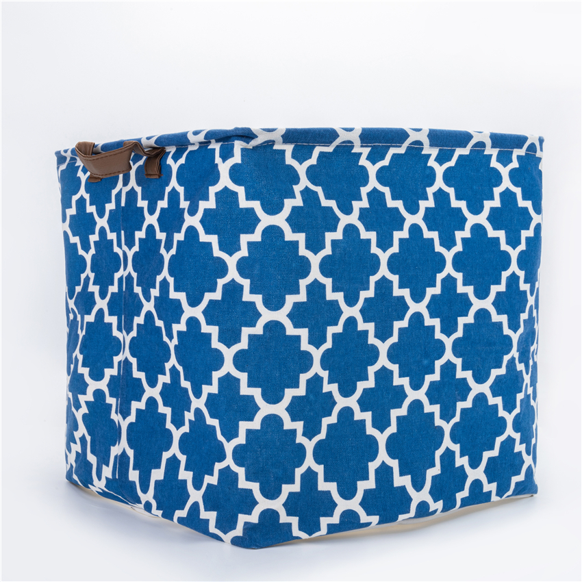 Cube Folding Cotton Linen Fabric Storage Box Clothes Toys Storage Basket For Toys Organizer Home Laundry Basket With Handle: 19