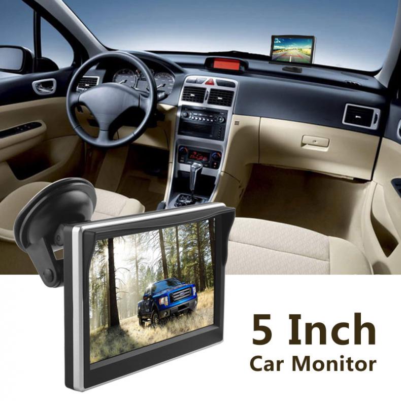 5 Inch Tft Lcd Car Rear View Monitor 480X272 Hd Digitale Kleur Auto Achteruitkijkspiegel Reverse Monitor Ondersteuning vcd Dvd Gps Camera