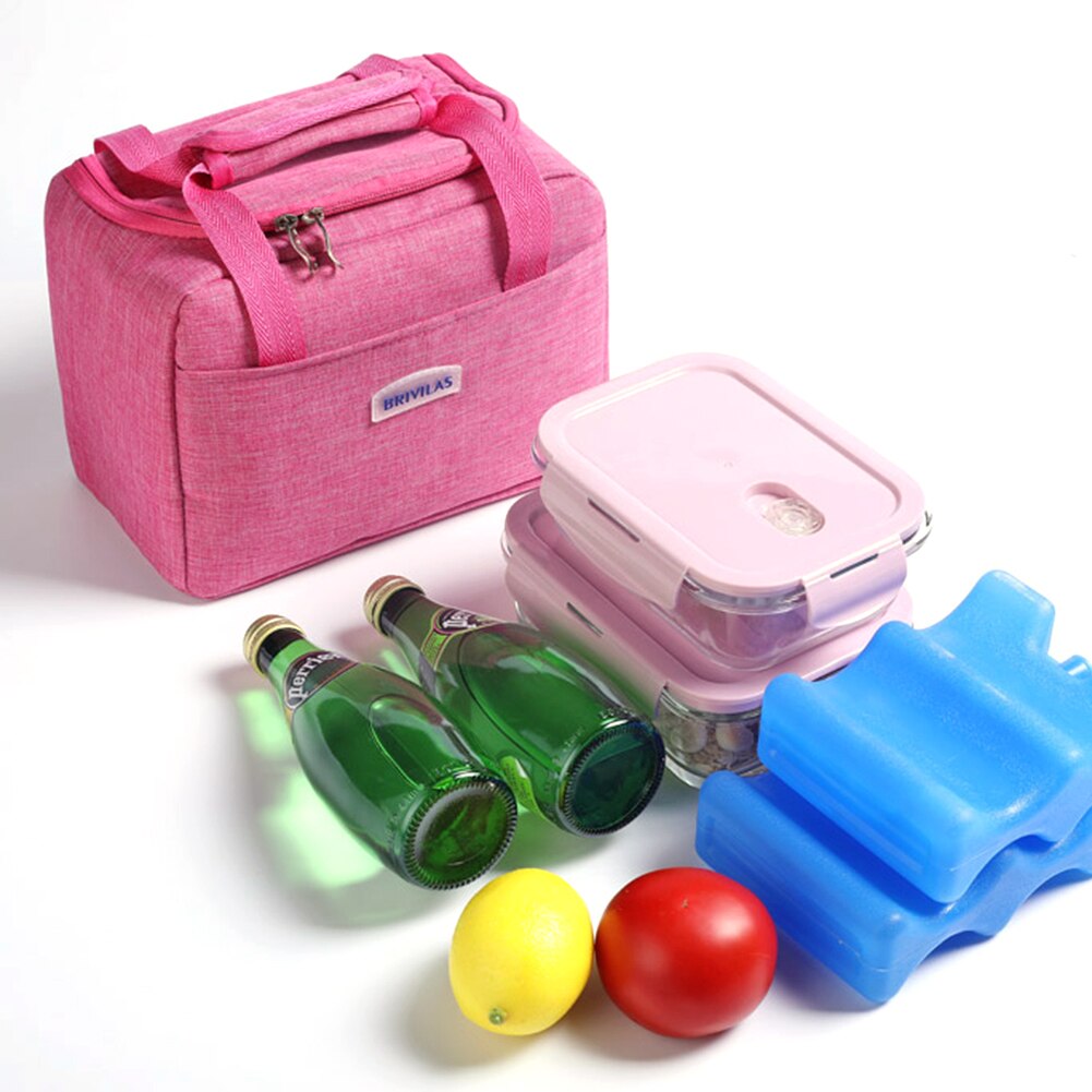 Portable Lunch Bag Thermal Insulated Lunch Box Tote Cooler Handbag Bento Pouch Dinner Container Mom Baby Food Storage Bags