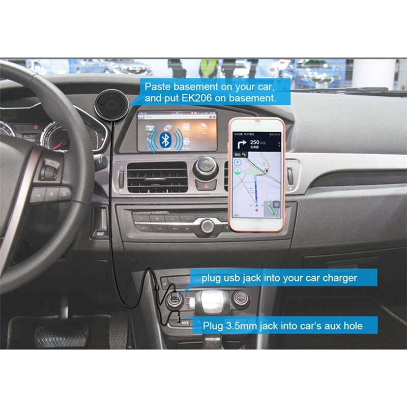 AUX Car Bluetooth Adapter Audio Receiver 4.1 Support Hands-Free Calling