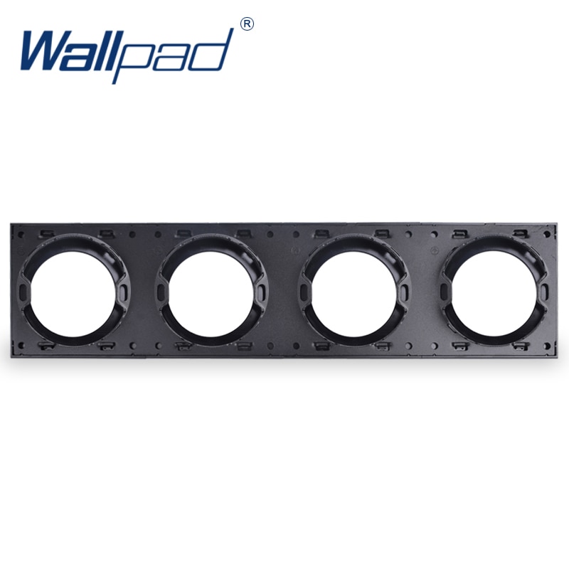 Wallpad 4 Tempered Glass Panel Only 344*86mm White And Black Round Circle