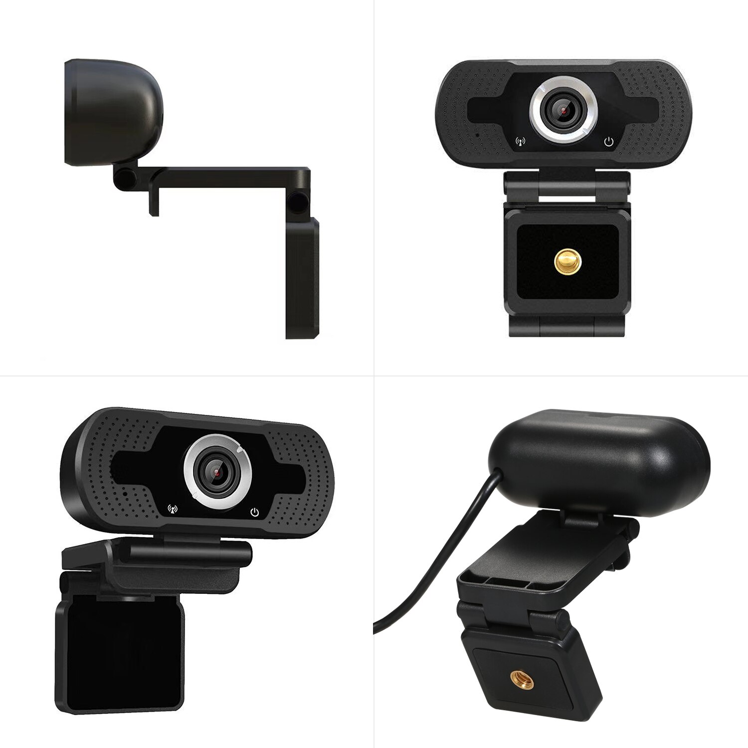 1080P Video Conference Camera HD Computer Camera Webcam 2 Megapixels Manual Focus with Microphone Multi-Functional Base USB Plug