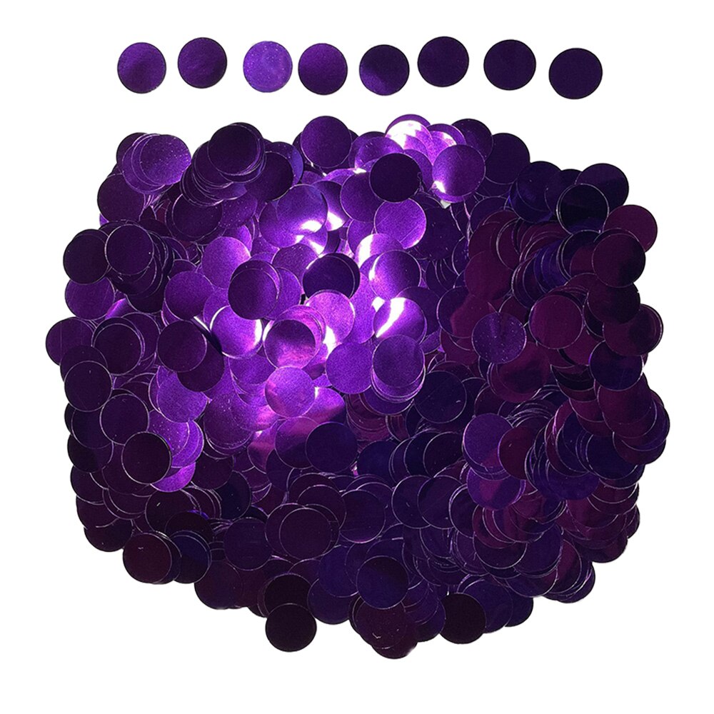50/100g Round Foil Metallic Confetti Dots Confetti Glitter Filled Balloon Stuffer for Wedding Birthday Anniversary Party Decor: purple 1.5cm / 50g