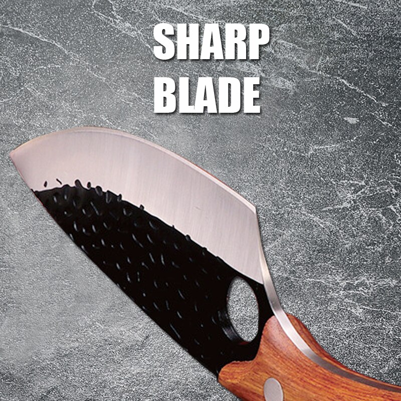 6 Inch Hand Forged Stainless Steel Butcher Knife Boning Knife Fish Knife Kitchen Meat Cleaver Cooking Tool
