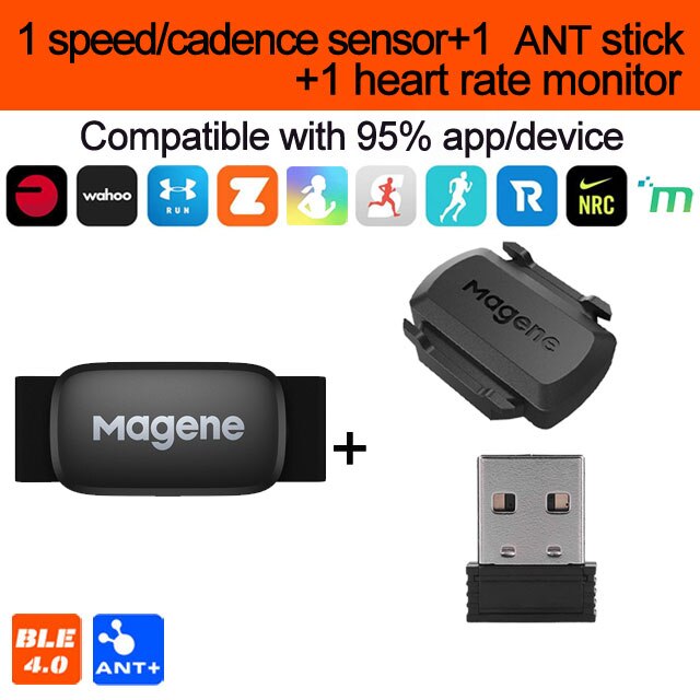 Magene H64 Hartslagmeter Borstband Ant + &amp; Bluetooth 4.0 Hartslagsensor IP67 Waterdichte Dual Modus Snelheid cadanssensor: Mode 19