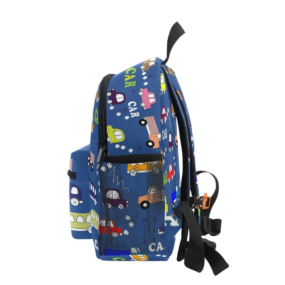 ALAZA School bag for kids Kindergarten Preschool Bag boy Small Children Suitable for 3-8 years old blue Backpack car Cartoon bag