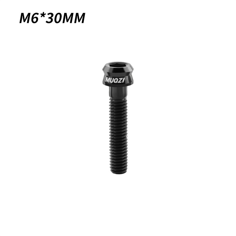 MUQZI Titanschrauben M6 * 30 MM M6 * 35 MM Headset-Kappenschraube MTB Rennrad Ultraleichte Titan-Vorbauschraube Fahrradzubehör