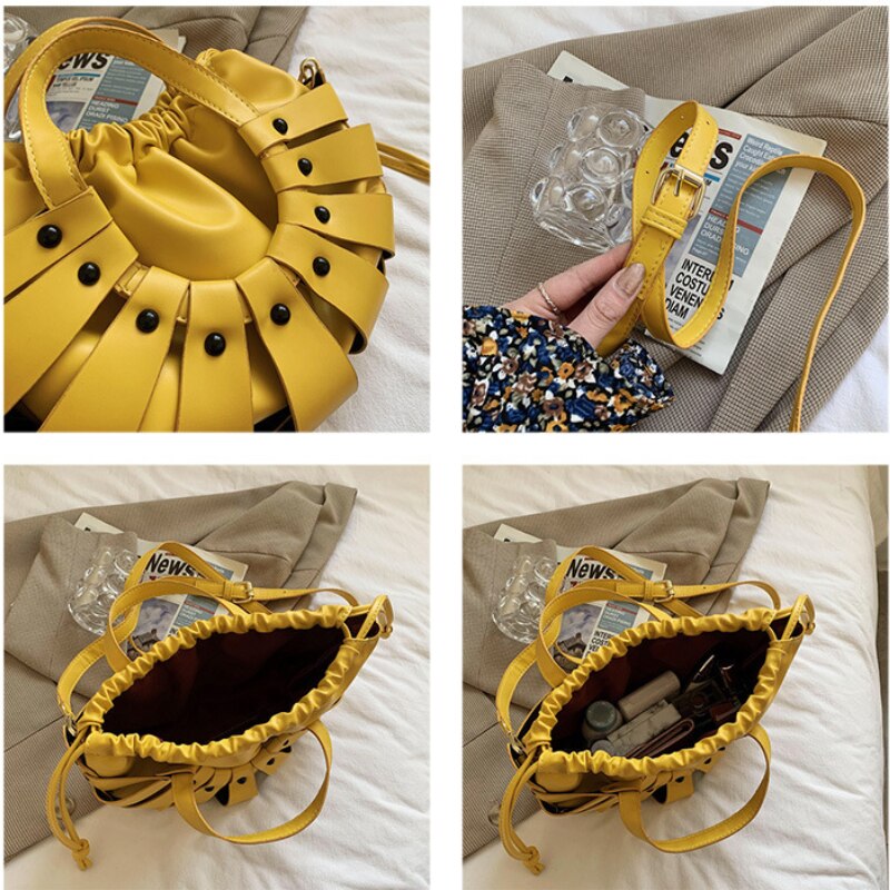 Damenhandtasche aus gewebtem muschelleder, luxuriöse tragetasche für damen, umhängetasche, damenhandtasche aus gewebtem leder, bolso sac