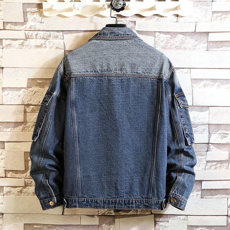 spring and autumn men's denim jacket jacket men's cotton jacket jacket jacket men's denim size 5XL