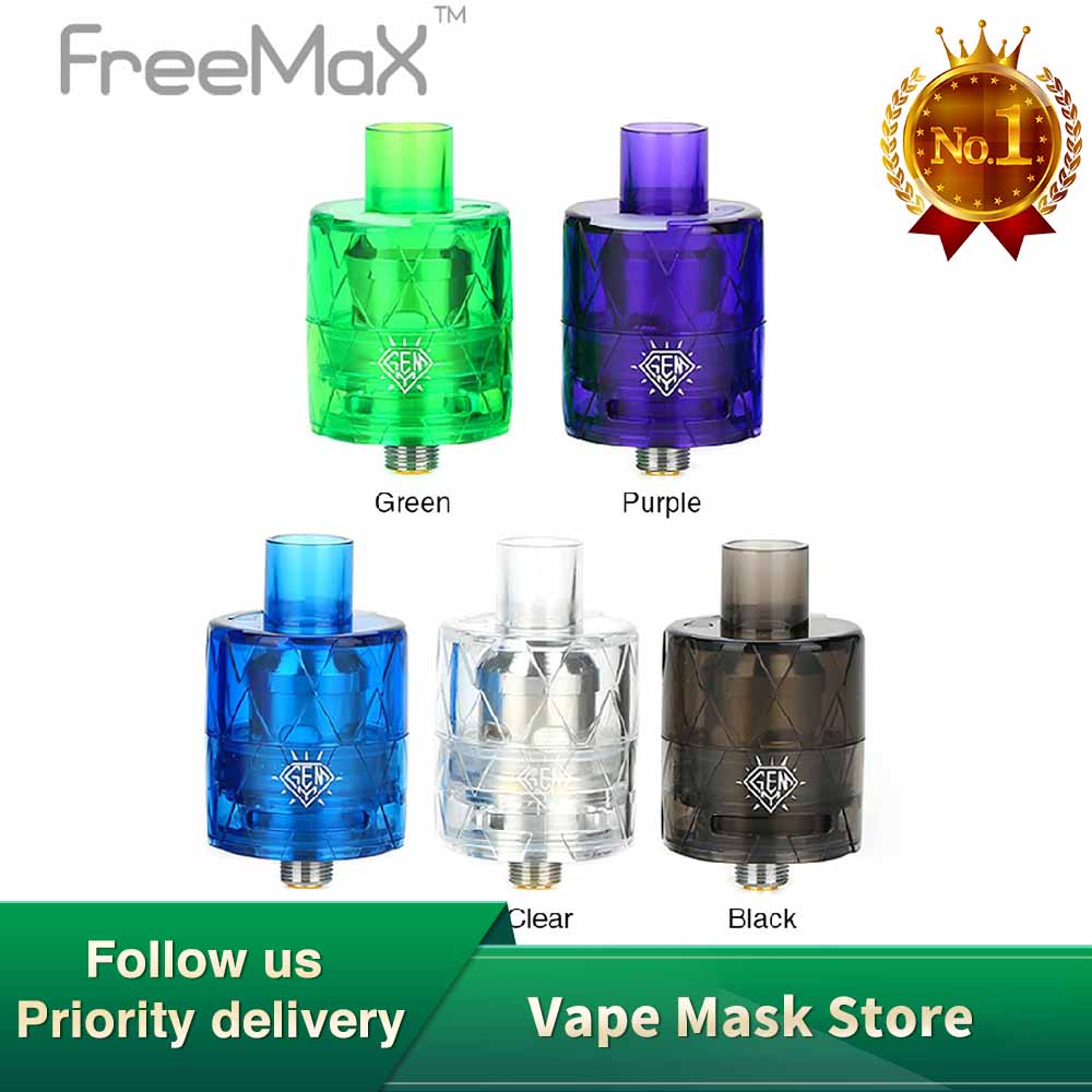 Original 2pcs Freemax GEMM Tank 5ml E-cigarette Atomizer with Mesh Coil 25mm Diameter Vape Vaporizer for Box Mod