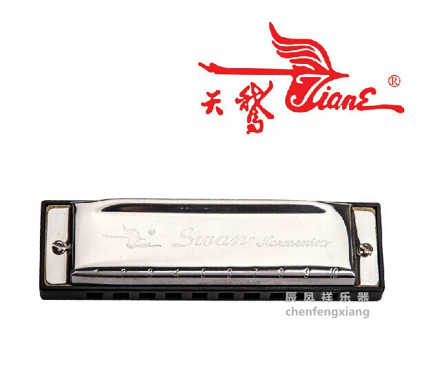 Swan harmonica toestemming niveau agenten Zwaan de 10 hole harmonica Bruce C Zilveren harmonica een onderneemt