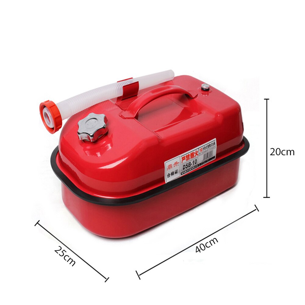 5L 10L Red Fuel Tank Oil Gasoline Diesel Water Tank Metal Iron Storage Can Car Motorcycle Truck Accessories