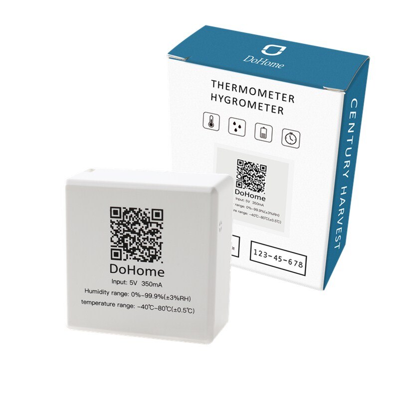 Dohome Support Siri Smart Temperature and Humidity Sensors Wifi Wireless Smart Home Firmware Upgrade ,Support IOS System