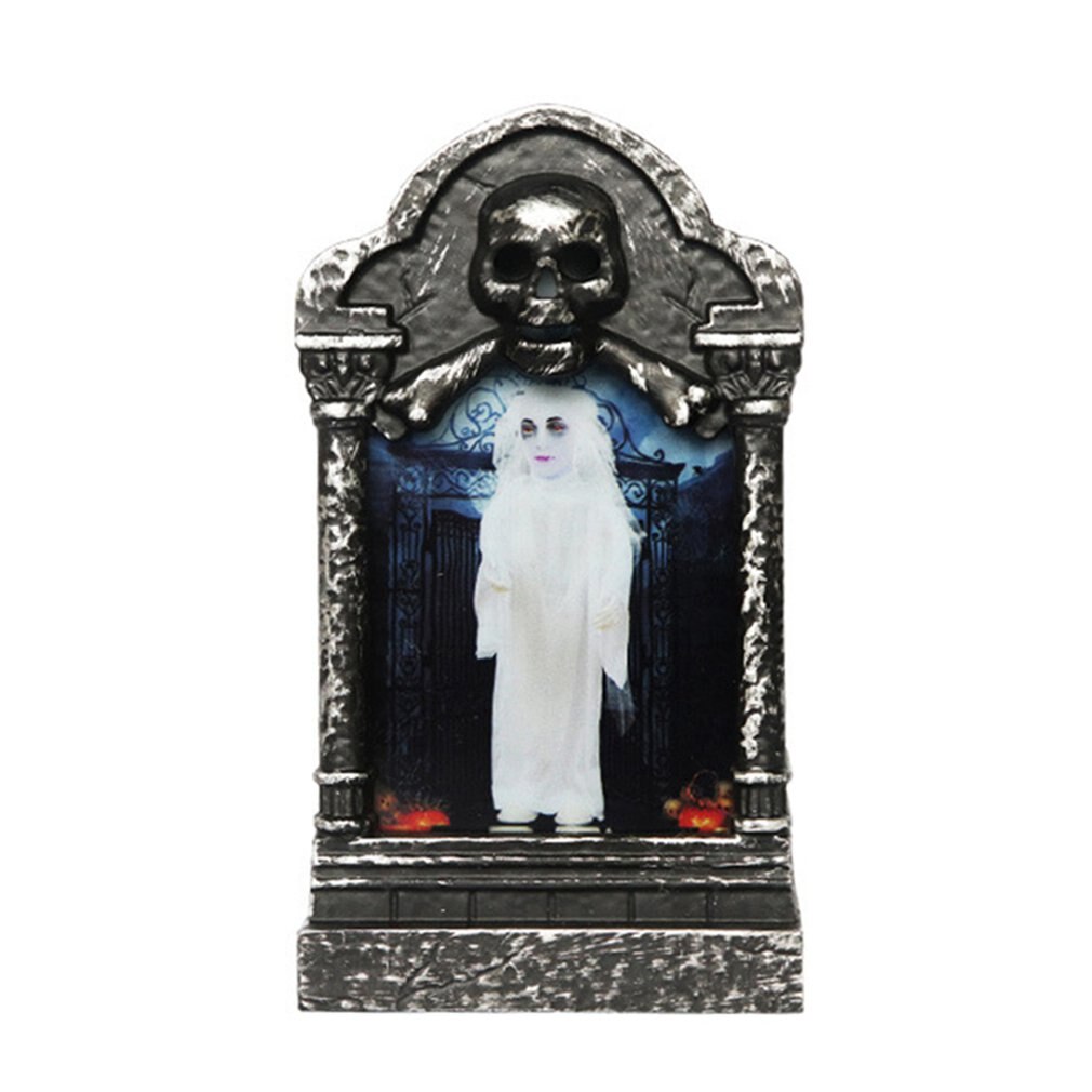 Halloween LED Light up Glowing Horror Atmosphere Venue Layout Decoration Tombstone Haunted House Set Home Party Decor: Purple