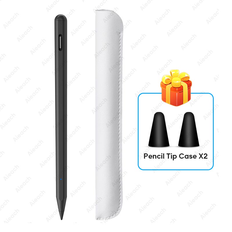 AIEACH Stylus Pen For Apple Pencil 2 iPad Pen With Palm Rejection, For iPad For Applepencil iPad Pro Pencil: Black 01