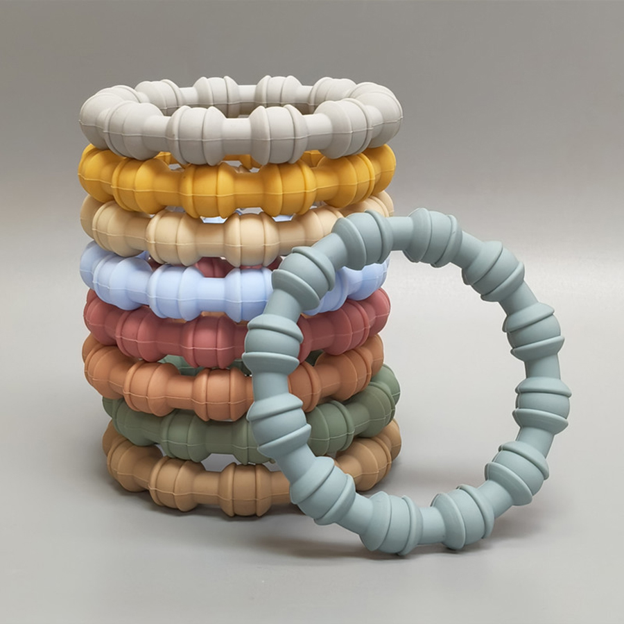 Siliconen bijtspeeltje Armband Siliconenmateriaal Verlicht tandjesongemak Ideaal voor kinderen Perfect vakantiecadeau