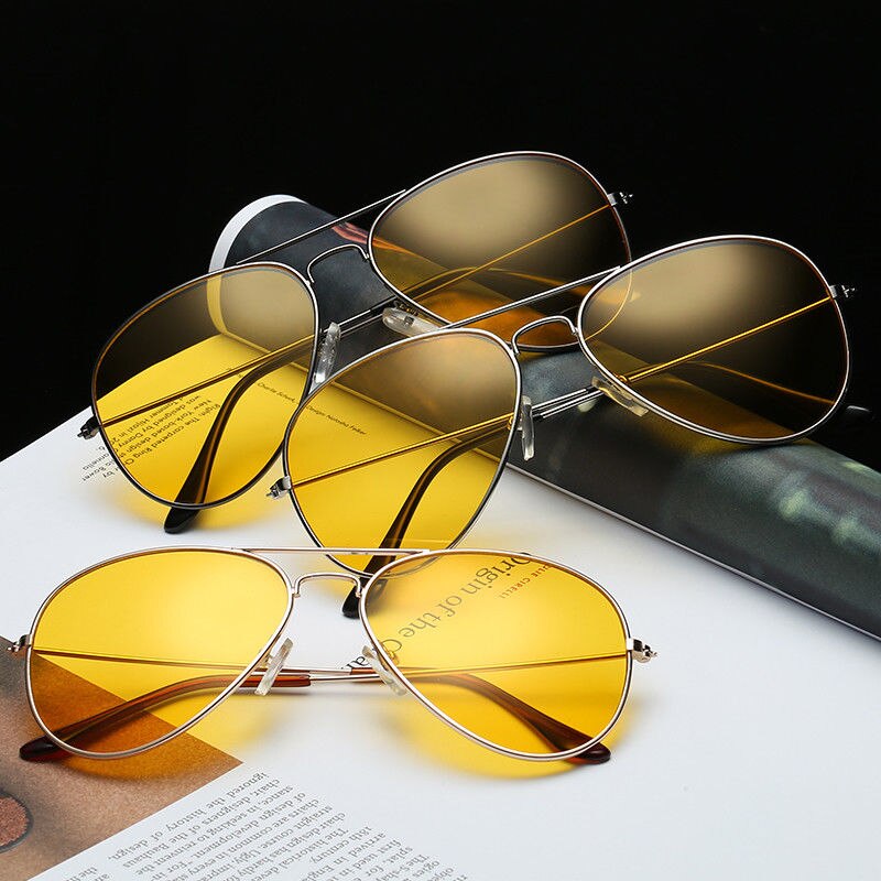 Night Vision Glasses Men Driving Yellow Lens Women Sunglasses Classic Driver Sun Glasses UV400