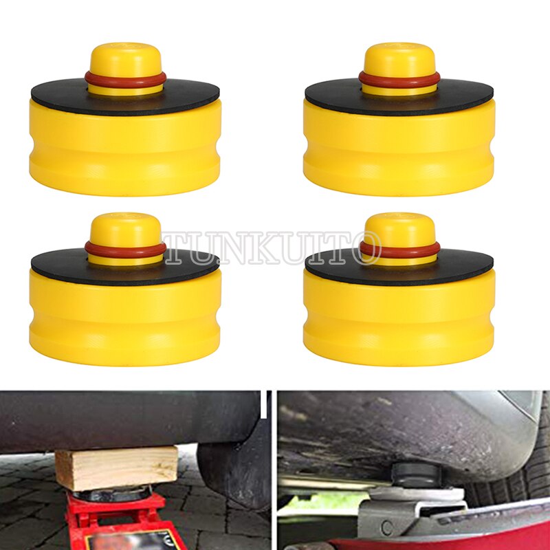 4 Stuks Voor Tesla Model 3 Jack Lift Punt Kussen Adapter Jack Kussen Tool Chassis Jack En Lifting Apparatuur Auto styling Toegang: Yellow