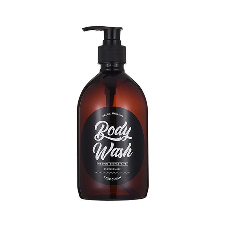 Navulbare Bruin Zeep Fles Badkamer Douche Gel Shampoo Lege Flessen Plastic Drukken Lotions Container 500Ml: C