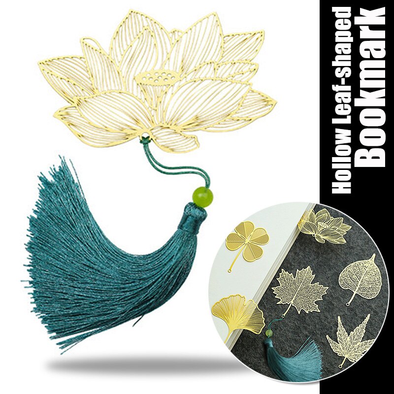 Metal Bookmarks Literature Art ginkgo Leaf Bookmarks With Box Teacher GiftsTree Leaf Bookmarks