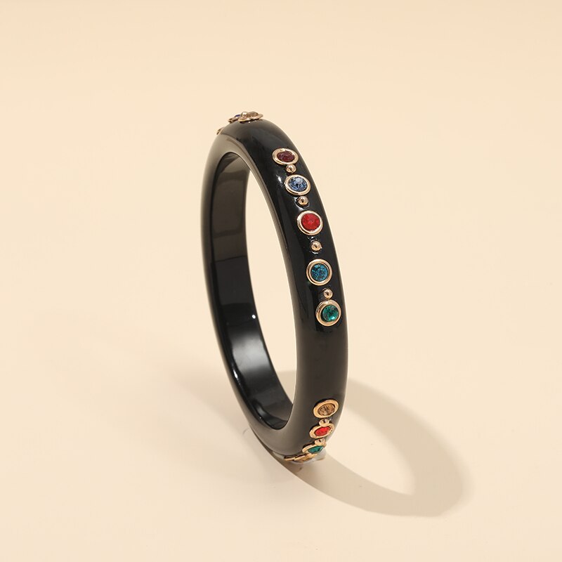 Braccialetti alla moda in cristallo acrilico Desginer braccialetti per ragazze gioielli indiani adolescenti accessori per braccialetti da donna in resina dura vintage