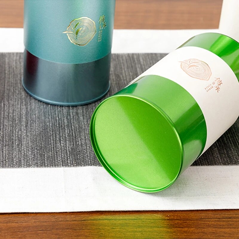 General Tea Tin Box 125g Tea Packaging Box Box Round Sealed Tin Can Household Metal Tea Set