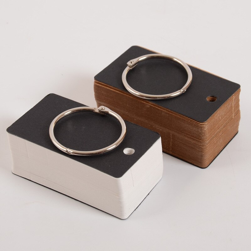 100pcs/pack 8x4.5cm Mini Paper Card Blank DIY Message Card Hand Drawing Paper Cards