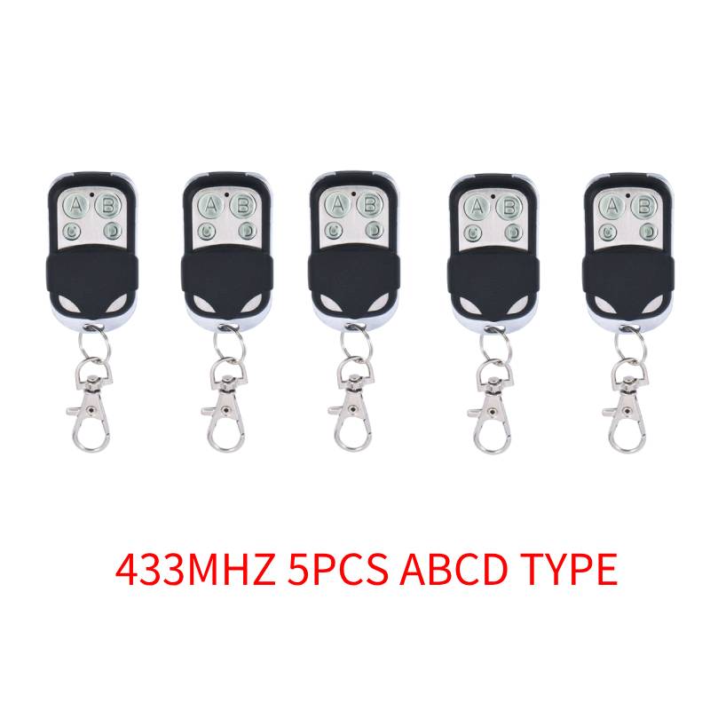 GERMA 433MHZ Remote Control 4 Channel Garage Gate Door Opener Remote Control Duplicator Clone Cloning Code Car Key: black