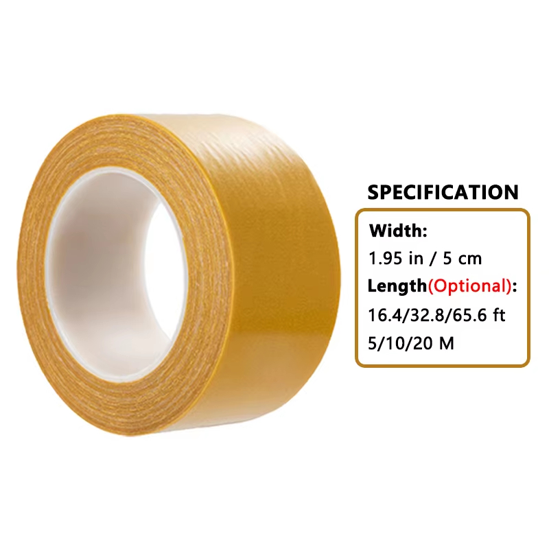 Cinta adhesiva de doble cara de fijación súper fina, malla translúcida resistente, impermeable, sin rastro, potente cinta para alfombras de rejilla: Naranja / 3M