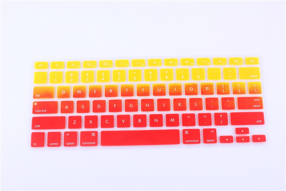 10 Colors Candy Gradation Colors Silicone Keyboard Cover Sticker for MacBook Air Pro Retina 13 15 17 Protector Sticker Film: 9