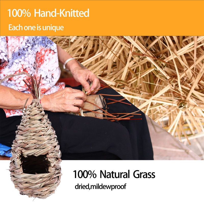 Hummingbird House for Outside Hanging Wren Houses Handwoven Hummingbird Nest 101A