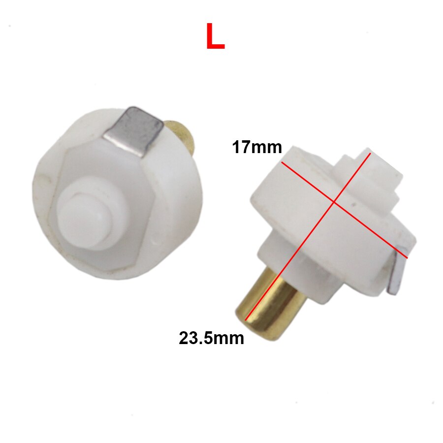 2Pcs Zaklamp Modding Drukknop Klik Schakelaar Module Diy Onderdelen Montage Glare Torch Tail Schakelaar Draagbare Verlichting Accessoires: L