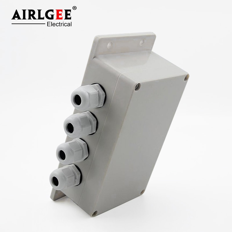 158*90*60mm 4 Inlet 4 Outlet with ear waterproof junction box outdoor with TB terminal 15A12 bit power distribution box