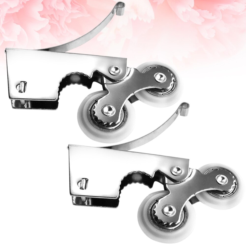 2PCS Double Wheel Door Runners Rollers Replacement Window Door Wheels Sliding Enclosure Wheels Pulleys for Home Wardrobe