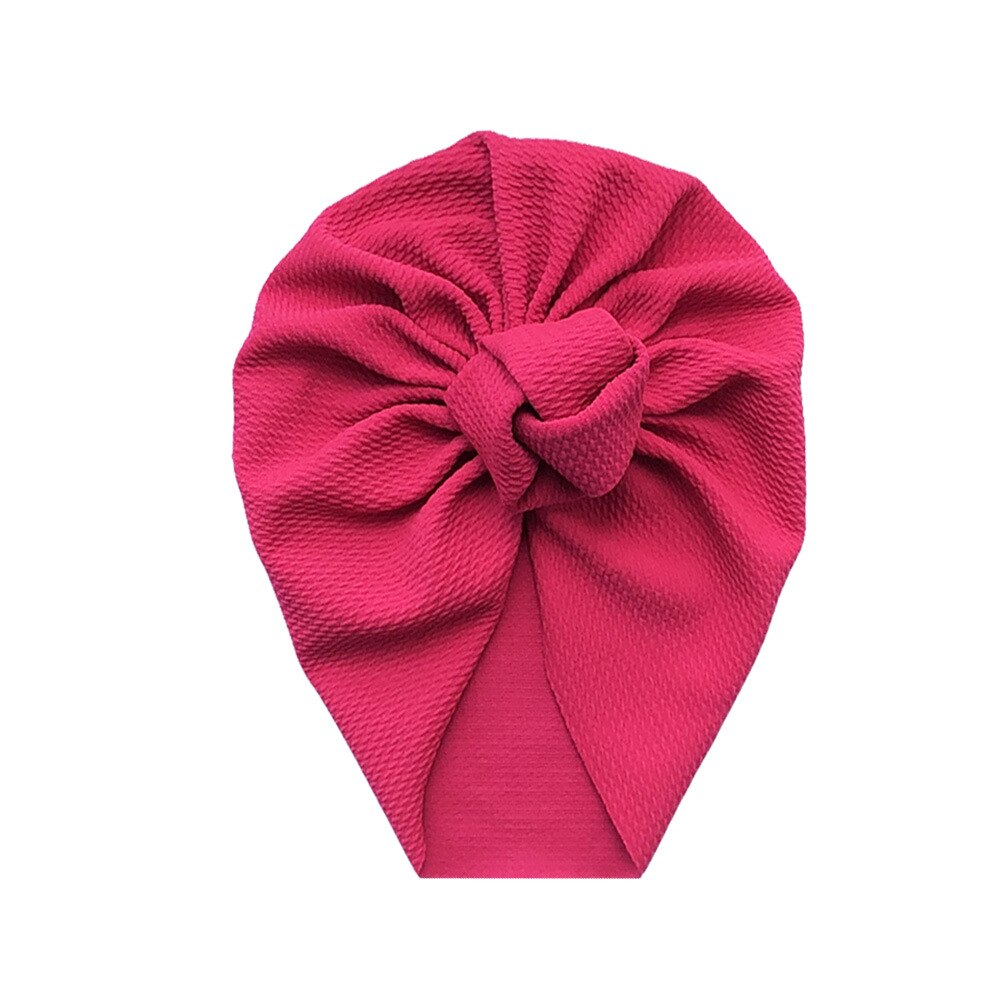 Crianças chapéu atado chapéu recém-nascido grão de milho gorro do bebê cor sólida kink chapéu fotografia adereços meninos e meninas acessórios: 886-Rose Red