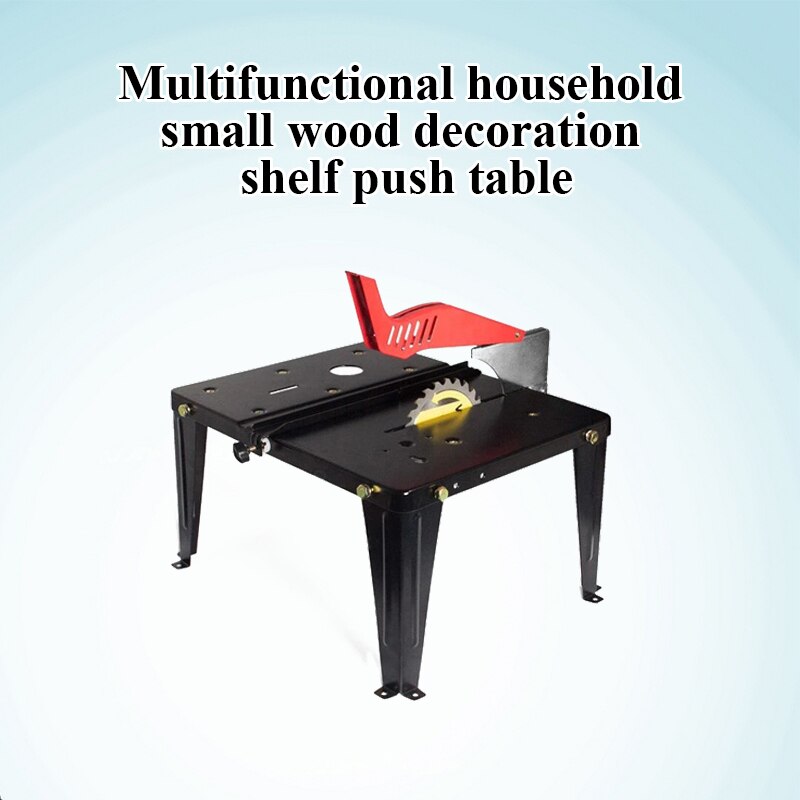 Mesa de carpintería multifuncional para el hogar, estante pequeño de decoración de madera, mesa de empuje, sierra circular eléctrica, mesa de sierra abatible