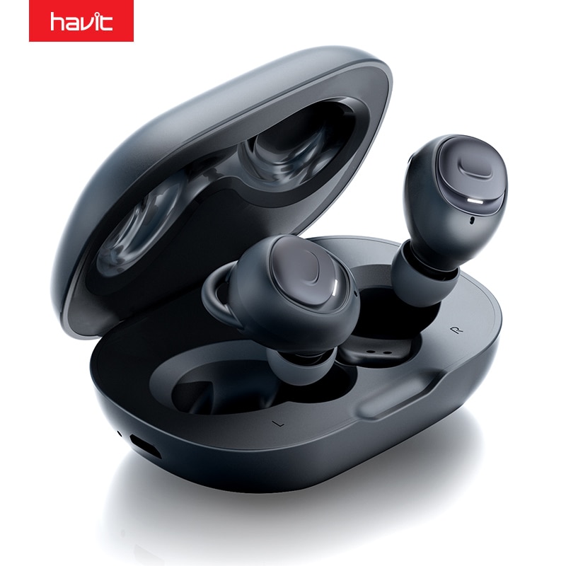Auriculares Bluetooth HAVIT I96 TWS V5.0 HD Micrófono estéreo inalámbrico IPX5 Cancelación de ruido auriculares para juegos emparejados por separado