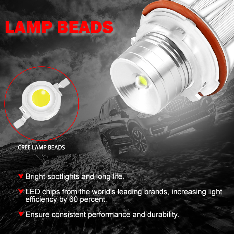 2 stücke Für BMW E39 525i 530i 540i E39 M5 E60 525i 525xi 530i 530xi 545i LED Angel Eyes licht scheinwerfer Lampe CANBUS 10W weiß shell