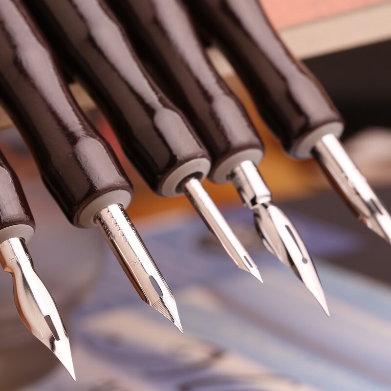 Japan GREAT MASTER Dip Pen Fountain Pen Comics Tools Comics Dip Pen 5 Shaft 5 Nib Set