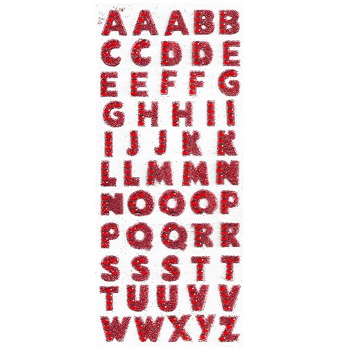 1 ark akryl glitter alfabet brev klistermærker selvklæbende abc az ord stick på scrapbooking & stempling klistermærker diy værktøj
