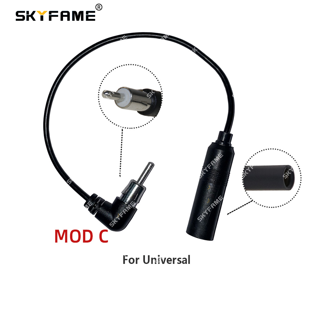 SKYFAME Car Radio FM AM Antenna Converter Adapter Extended Line Plug For Car Playe DVD Android Multimedia Navigation: Lavender