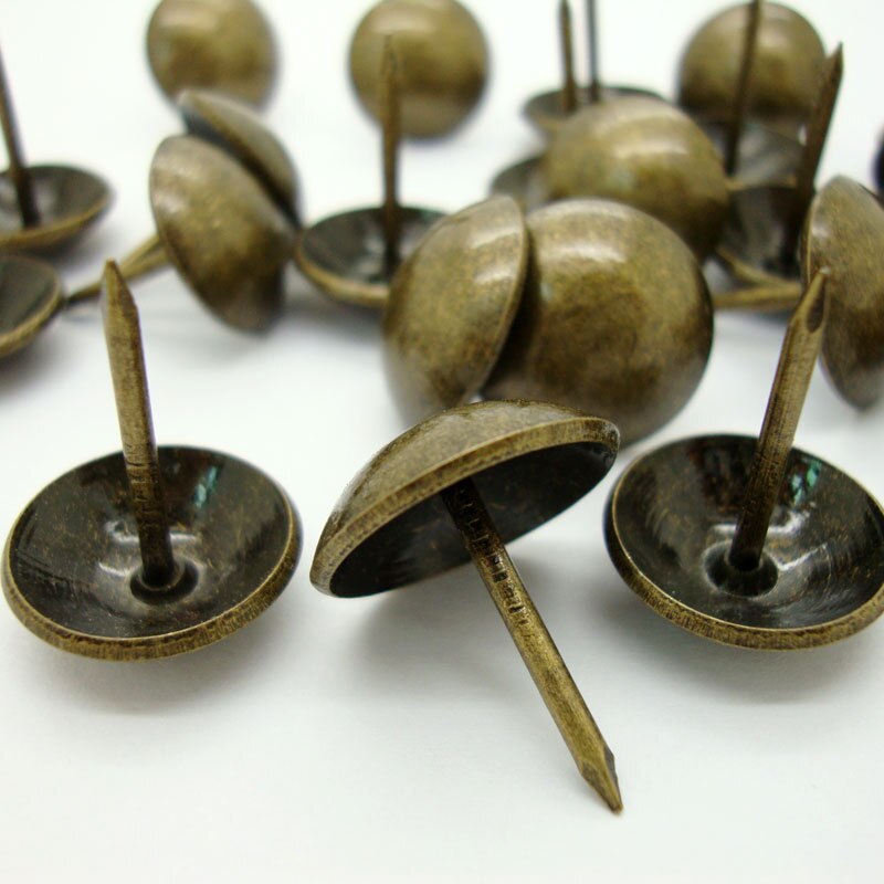 50 Uds Vintage chinchetas decorativas tapicería de latón sofá remache Oficina Mensaje de papelería tabla accesorios suministros