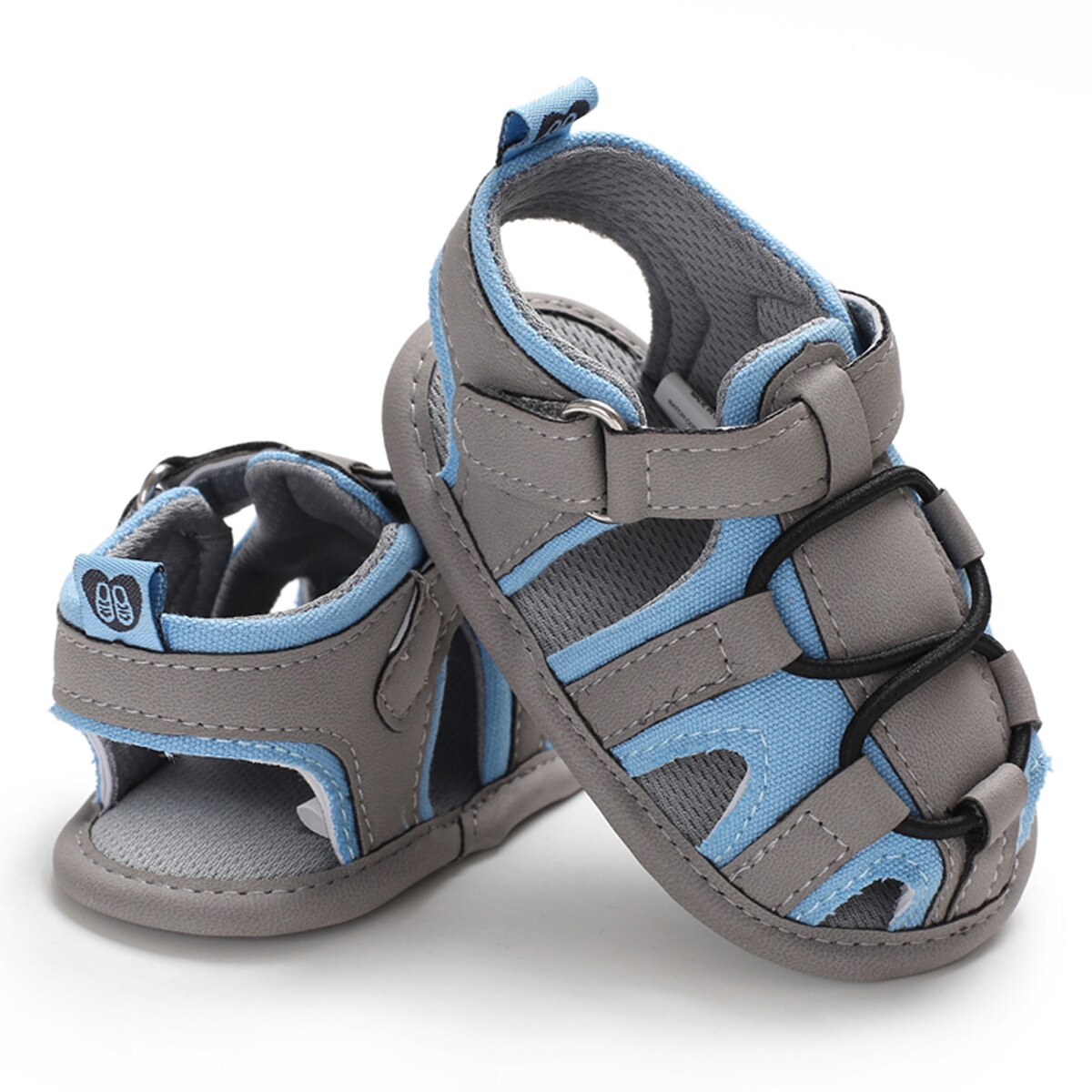 0-18M Color Patchwork Soft PU Leather Cloth Baby Sandals Girls Boys Newborn Toddler Buckle Strap Sandals for Prewalker