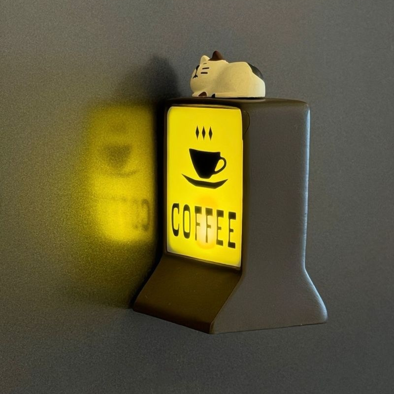 Pegatina magnética para refrigerador de cafetería, etiqueta ligera creativa para tienda de conveniencia, caja de luz familiar magnética, decoración de juguetes