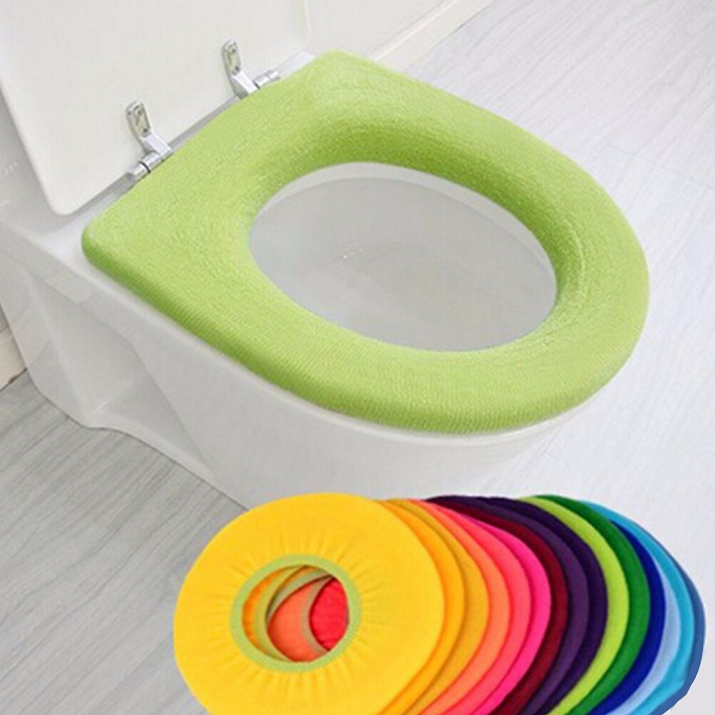 1Pc Badkamer Wc-bril Warmer Tapijt Toilet Seat Cover Zachte Comfortabele Baby Potty Seat Overjas Toilet Wasbare Kleurrijke